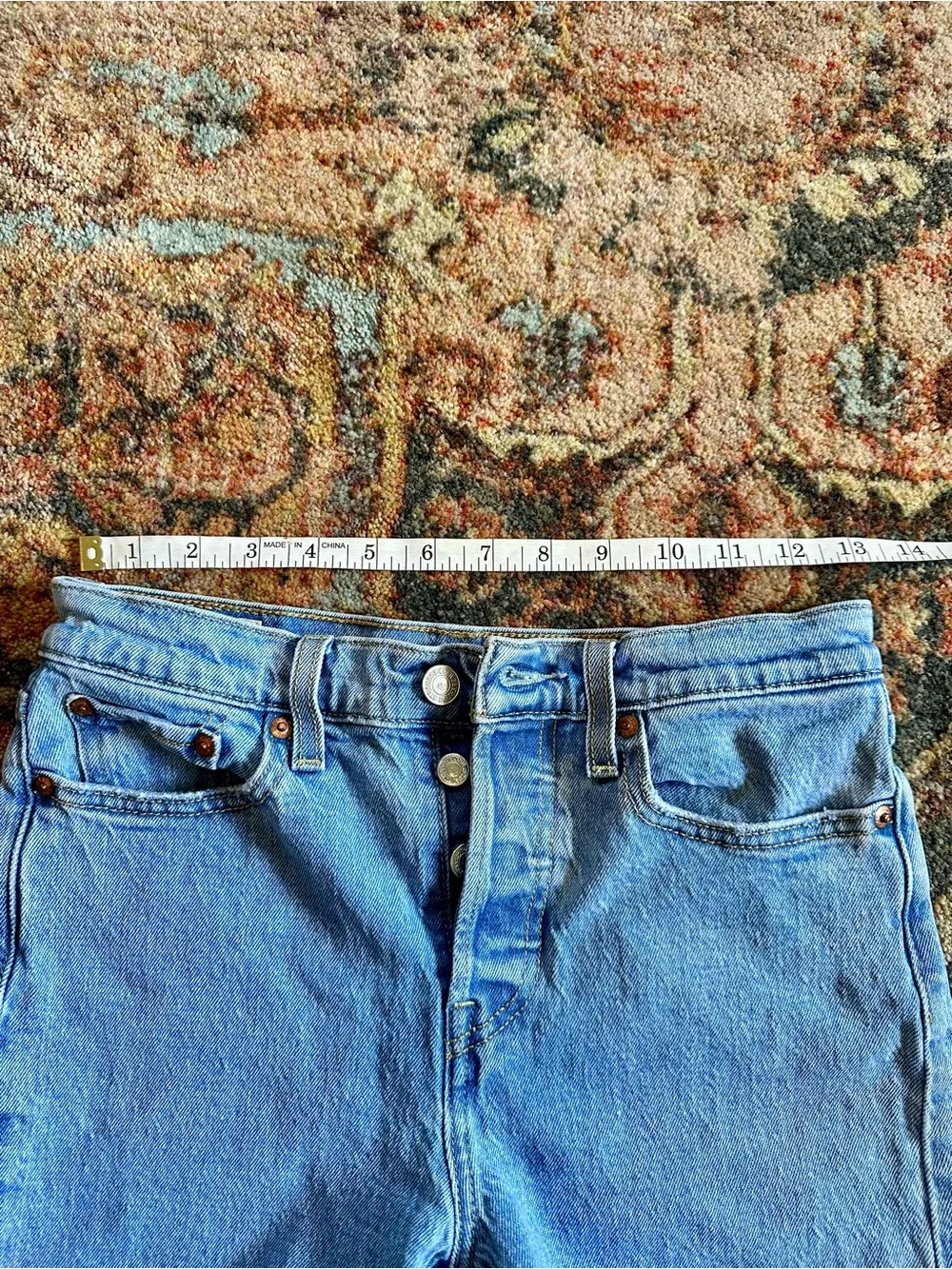 Levi's Light Blue Wedgie Denim Shorts